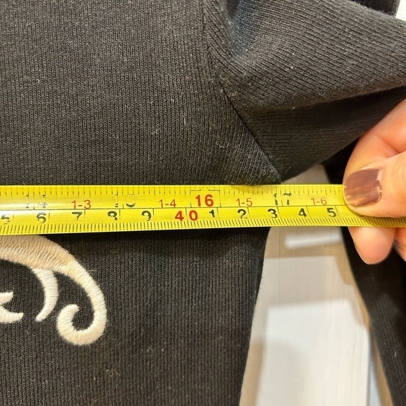 Joseph Ribkoff Little Black Dress Long Sleeve Goth Silhouette Embroidery Size 6 - Picture 7 of 8